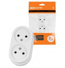 Розетка двойная 2П открытой установки IP20 10А белая "Ретро"  SQ1806-0529  TDM