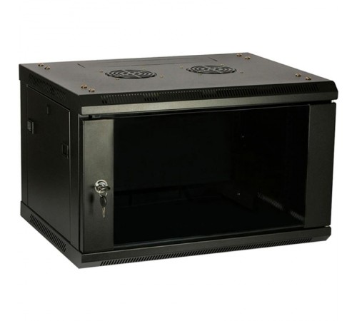 Шкаф LINEA W 18U 600x600 мм дверь стекло, RAL9005  LWR5-18U66-GF  ITK