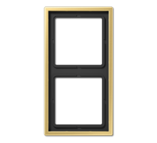Рамка для вертикальной и горизонтальной установки, 2 поста; металл; латунь classic; Messing  ME2982C  Jung