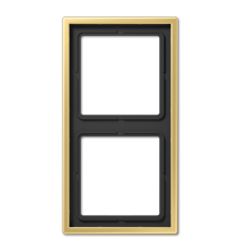 Рамка для вертикальной и горизонтальной установки, 2 поста; металл; латунь classic; Messing  ME2982C  Jung