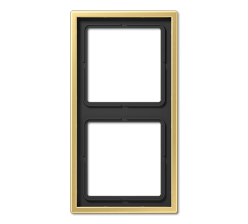 Рамка для вертикальной и горизонтальной установки, 2 поста; металл; латунь classic; Messing  ME2982C  Jung