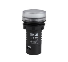 Лампа светодиодная OptiSignal Compact D22 C7-L-M1 белая 230 В AC/DC XB7EV01MP  362159  КЭАЗ