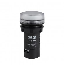 Лампа светодиодная OptiSignal Compact D22 C7-L-M1 белая 230 В AC/DC XB7EV01MP  362159  КЭАЗ