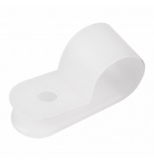 Кабельная скоба под винт 12 мм, белая, упаковка 50 шт.  07-4412  REXANT