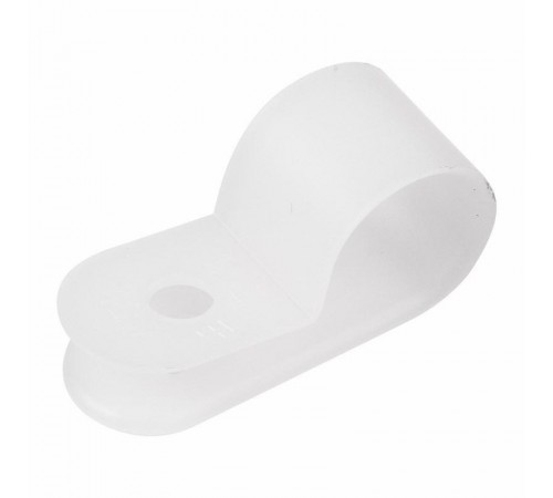 Кабельная скоба под винт 12 мм, белая, упаковка 50 шт.  07-4412  REXANT