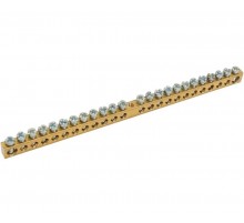 Шина "N" нулевая 6х9мм 24/1 (24 группы/крепеж по центру) (10 шт/уп)  PR08.28872  Промрукав