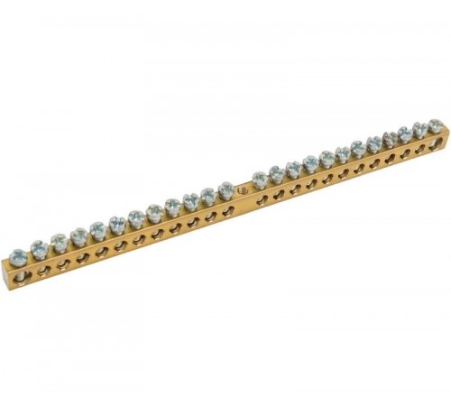 Шина "N" нулевая 8х12мм 24/1 (24 группы/крепеж по центру) (10 шт/уп)  PR08.28894  Промрукав