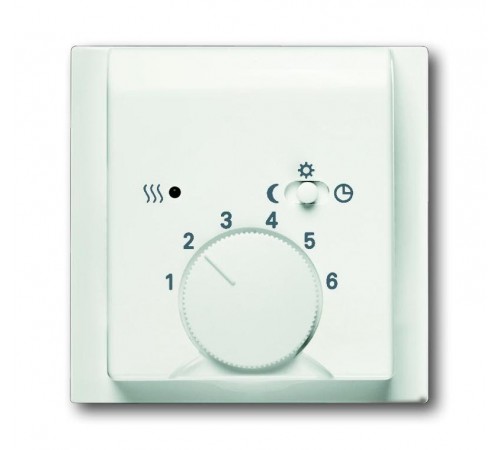 Плата центр. (накладка) для мех. терморегулятора (термостата) 1095 U, 1096 U, серия impuls, цвет белый бархат  1710-0-3924   2CKA001710A3924  ABB