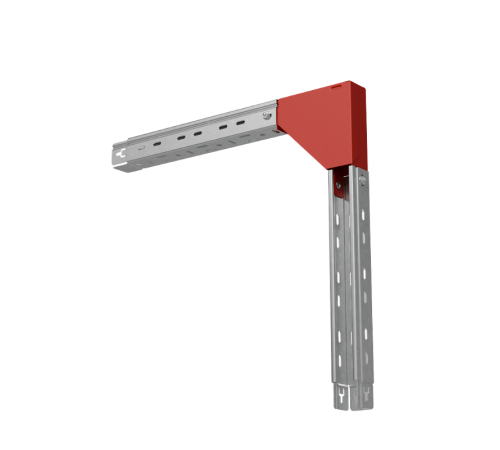 Угол вертикальный внешний L 50х50 мм с разворотом трассы на 90 град "ПЛЮС"  VLPDplus90-50-50-L  КМ-профиль