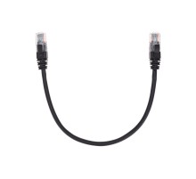 Патч-корд U/UTP, CAT 5e, RJ45-RJ45, 26AWG, LSZH, черный, 0,3м REXANT  02-0102-03  REXANT