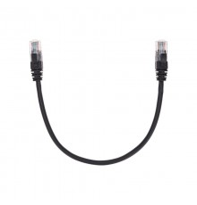 Патч-корд U/UTP, CAT 5e, RJ45-RJ45, 26AWG, LSZH, черный, 0,3м REXANT  02-0102-03  REXANT
