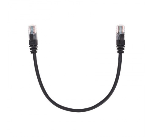 Патч-корд U/UTP, CAT 5e, RJ45-RJ45, 26AWG, LSZH, черный, 0,3м REXANT  02-0102-03  REXANT