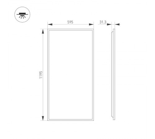 Светильник DL-TITAN-S600x1200-60W Day4000 (WH, 120 deg, CRI90, 230V) (Arlight, IP40 Металл, 7 лет)  052815 Arlight