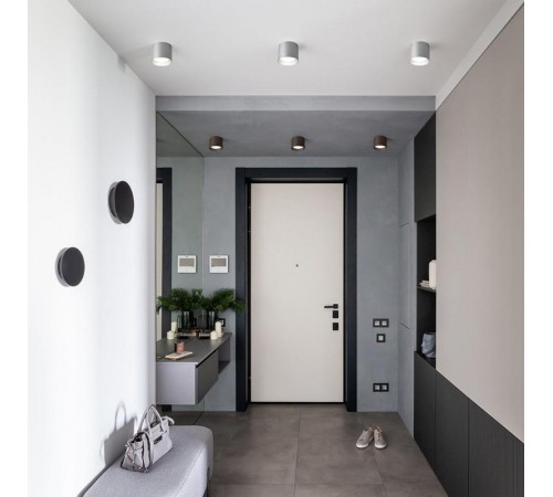 Светильник потолочный под лампу макс 12W, 230V, GX53, графит, HL358  41913  FERON