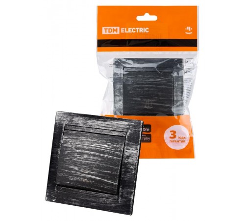 Кнопка звонковая 6А старинное серебро "Лама"  SQ1815-0627  TDM