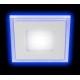 Светильник точечный встраиваемый светодиодный LED 4 6Вт 4000К белый квадрат с синей подсветкой Б0017495  ЭРА