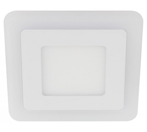 Светильник точечный встраиваемый светодиодный LED 4 6Вт 4000К белый квадрат с синей подсветкой Б0017495  ЭРА