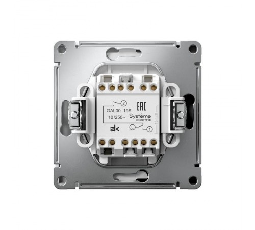 ArtGallery Лотос Выключатель 2-клавишный ДЛЯ ЖАЛЮЗИ, 2х сх.4, 10А, механизм, быстрозажим. клем.  GAL001319S  SE