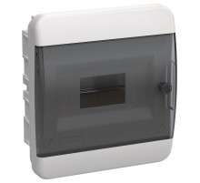 Корпус пластиковый встраиваемый на 8 модулей ЩРВ-П-8 IP41 черная прозрачная дверь TEKFOR  TF5-KP12-V-08-41-K01-K03 TEKFOR  IEK