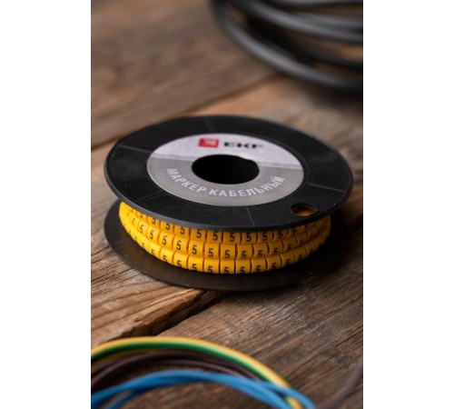 Маркер-кабельный 6,0кв.мм "5" (500шт.) (ЕС-3) EKF PROxima  plc-KM-6-5  EKF