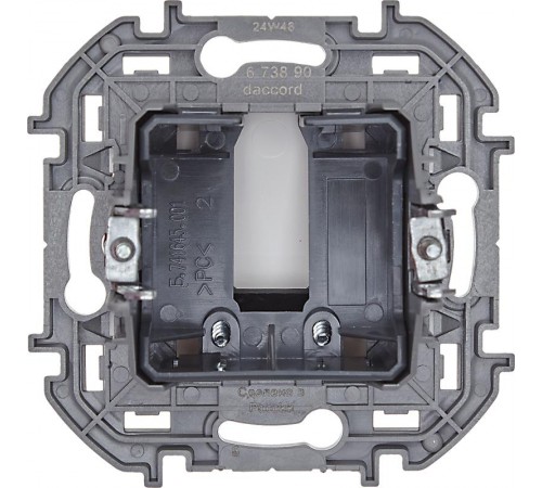 Inspiria Белый Вывод кабеля с зажимом для крепления  673890  Legrand