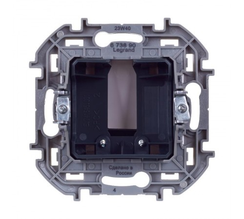 Inspiria Белый Вывод кабеля с зажимом для крепления  673890  Legrand