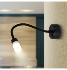 Светильник настенный бра WL 34 BK 3Вт IP20 черный  Б0056393  ЭРА