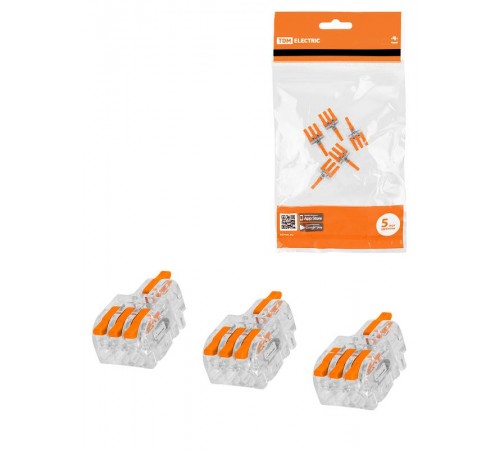 Клемма разветвительная СКР-613 в прозрачном корпусе (4 мм2) (5 шт/упак)  SQ0527-0412  TDM