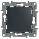 Etika Антрацит Переключатель с подсветкой, 10А, автозажимные клеммы  672615  Legrand