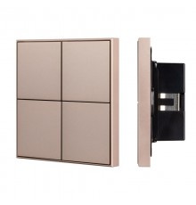 INTELLIGENT ARLIGHT Кнопочная панель KNX-304-23-IN Champagne (BUS, Frame) (IARL, IP20 Металл, 2 года)  039669  Arlight