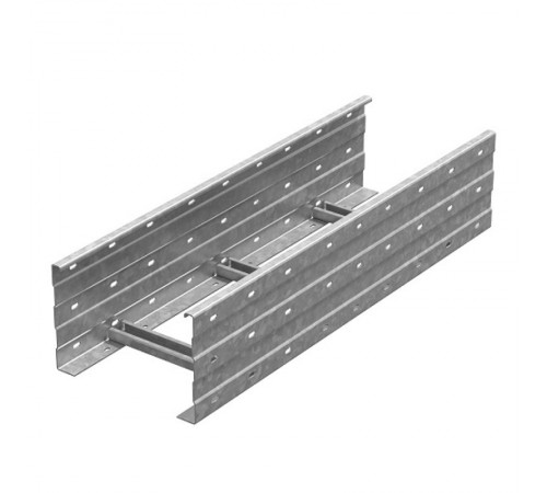 Лестничный лоток кабельрост 300х200х6000, толщ. 2,5 мм, Сендзимир цинк, 018326  ЛКР-300х200х6000-2,5-СЦ   Ostec