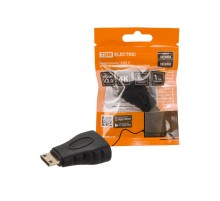 Переходник "АВП 2" штекер mini HDMI- гнездо HDMI, позолоченные контакты,  SQ4040-0102  TDM