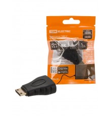 Переходник "АВП 2" штекер mini HDMI- гнездо HDMI, позолоченные контакты,  SQ4040-0102  TDM