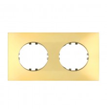 Рамка 2-постовая квадрат (золото) Vintage-Quadro  884216-1  Ecoplast