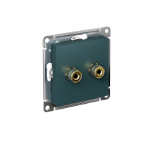 AtlasDesign Изумруд АудиоРозетка двухместная  ATN000887  SE