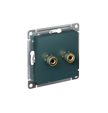 AtlasDesign Изумруд АудиоРозетка двухместная  ATN000887  SE