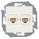 Simon 15 Сл. кость Розетка компьютерная двойная RJ45 кат.5е, Systimax  1591593-031  Simon