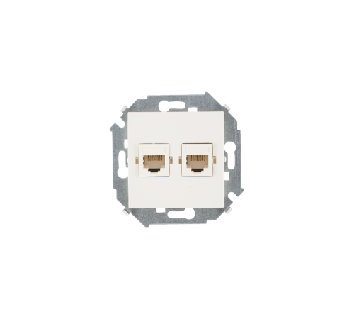 Simon 15 Сл. кость Розетка компьютерная двойная RJ45 кат.5е, Systimax  1591593-031  Simon
