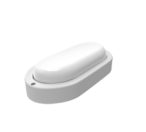 Светильник светодиодный пылевлагозащищенный для ЖКХ LITE овал 15W 1200lm 6500K 200-240V IP65 200*98*46мм белый LED 1/40  161418315  Gauss