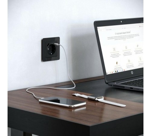 Рамка на 1 пост Acrylic черный Werkel W0012708  a059316  Werkel