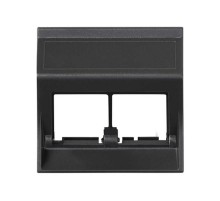 Simon CIMA 500 Адаптер для 2 шт RJ-45 CJ545.., CJ645.., CJ6A45F + MD67, наклон, 50х50мм, 500CIMA, графит  50000186-038  Simon