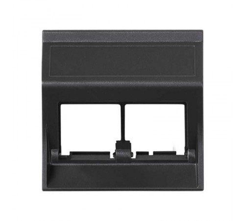 Simon CIMA 500 Адаптер для 2 шт RJ-45 CJ545.., CJ645.., CJ6A45F + MD67, наклон, 50х50мм, 500CIMA, графит  50000186-038  Simon