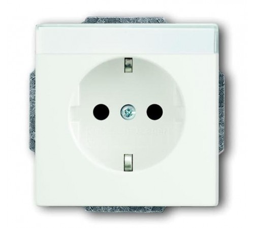 Розетка SCHUKO 16А 250В поле для надписи, Future/Axcent/Carat/Династия, белый бархат  2CKA002011A3881  ABB