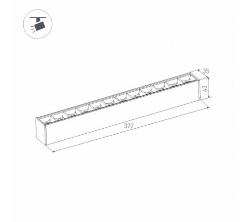 Светильник MAG-LASER-45-L320-12W Day4000 (WH, 15 deg, 24V)  026938  Arlight