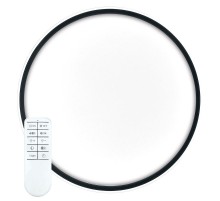 Светильник светодиодный управляемый с пультом 80W, Max. 5600Lum, 3000К-6500K, IP20, черный AL5800 RING  41557  FERON