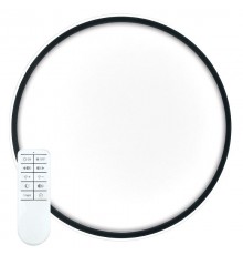 Светильник светодиодный управляемый с пультом 80W, Max. 5600Lum, 3000К-6500K, IP20, черный AL5800 RING  41557  FERON