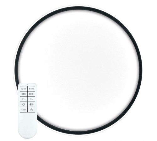 Светильник светодиодный управляемый с пультом 80W, Max. 5600Lum, 3000К-6500K, IP20, черный AL5800 RING  41557  FERON