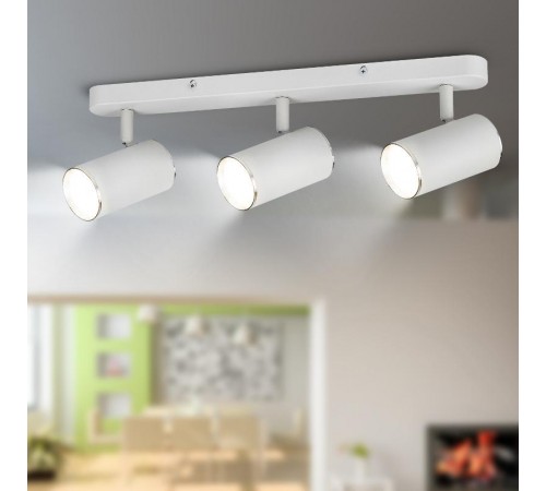 Светильник настенно-потолочный спот OL35-3 WH MR16 GU10 IP20 белый хром  Б0056367  ЭРА