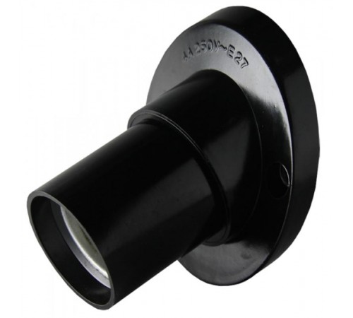 Патрон настенный карболитовый Е27 черный наклонный без наклейки PROxima  LHC-E27-wi  EKF