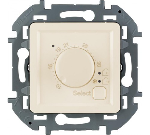Inspiria Слоновая кость Термостат для тёплых полов с внешним датчиком без рамки  673811  Legrand